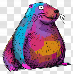 Mole - Colorful Bear Illustration Transparent PNG