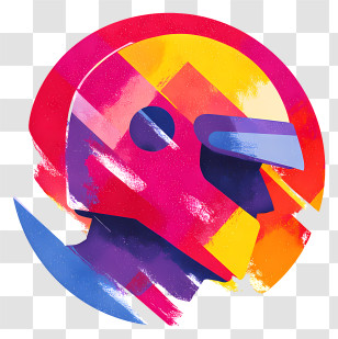Helmet Icon - Colorful Futuristic Helmet Design Transparent PNG