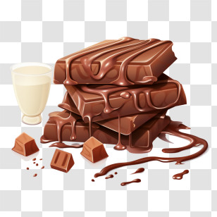Milk Chocolate - Chocolate Bars With Milk Illustration Transparent PNG