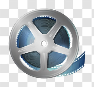 Movie Logo - Silver Film Reel With Movie Tape Transparent PNG