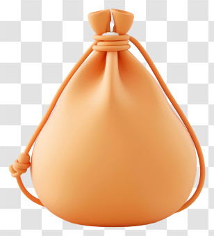 Pouch Bag - Orange Drawstring Pouch Transparent PNG