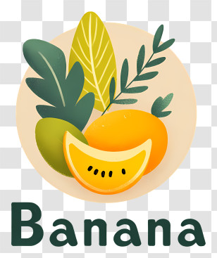 Banana Logo - Tropical Banana Illustration Transparent PNG