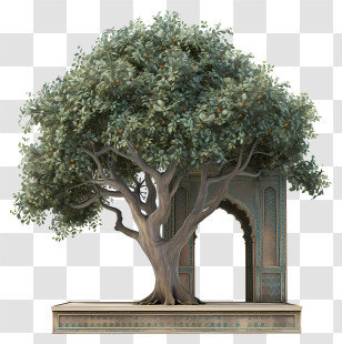 Architecture Tree - Tree With Arch On Platform Transparent PNG
