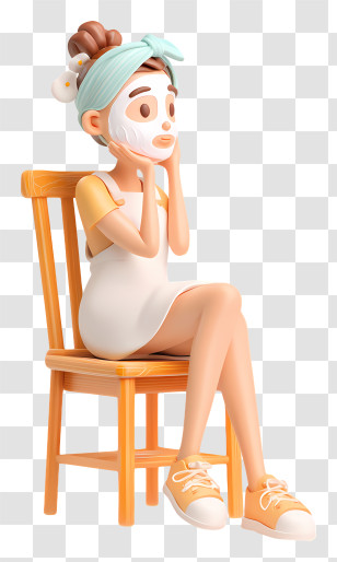 Woman Applying Facial Mask - Woman Relaxing With Face Mask Transparent PNG