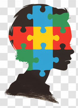Puzzle Head - Puzzle Silhouette Illustration Transparent PNG