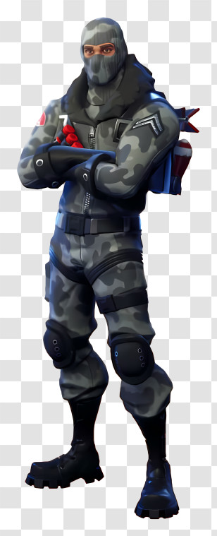 Fortnite - Camouflaged Soldier Character Transparent PNG