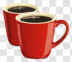 Coffee Mugs - Beautiful Red Coffee Cups For Morning Delight Transparent PNG