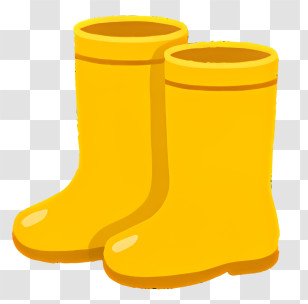 Rain Boots - Yellow Rain Boots For Wet Weather Transparent PNG