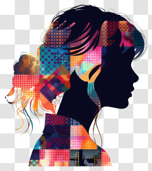 Taylor Swift Silhouette - Colorful Silhouette Of A Woman Transparent PNG