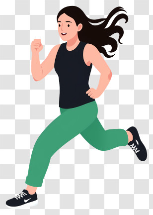Running Woman - Running Woman In Fitness Outfit Transparent PNG