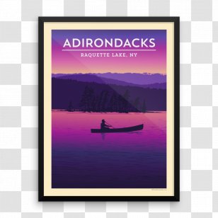 Whiteface Mountain Adirondack Park Raquette Lake Ausable River High Peaks - Printing - Vintage Poster Transparent PNG