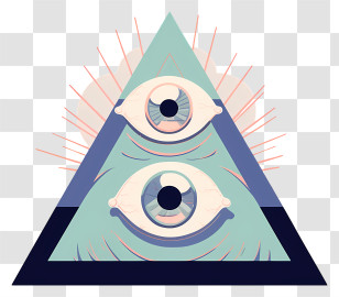 All Seeing Eye - Mystical Eye In Triangle Symbol Transparent PNG
