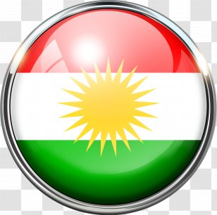 Iraqi Kurdistan Flag Of Kurdish Region. Western Asia. - Region Asia - Round Transparent PNG