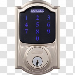 Schlage Dead Bolt Smart Lock Home Automation Kits - Electronic - Connect Transparent PNG