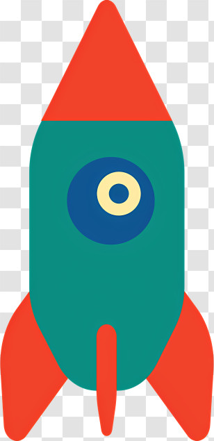 Spacecraft - Colorful Cartoon Rocket Transparent PNG