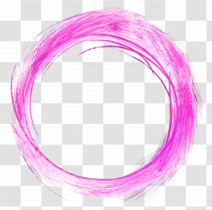 Pink Circle - Abstract Pink Brushstroke Circle Transparent PNG