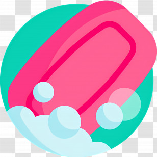 Soap - Pink Soap With Bubbles Transparent PNG