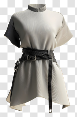Tunic With Belt - Stylish Dress With Belt Transparent PNG