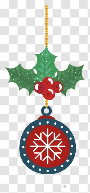 Christmas Ornament - Holly And Ornament Christmas Decoration Transparent PNG