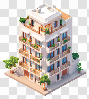 Building - Modern Apartment Building Transparent PNG