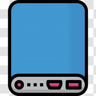 Power Bank - Blue Power Bank Icon Transparent PNG