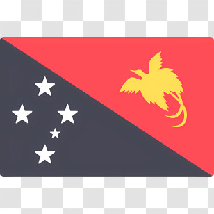 Papua New Guinea Flag - Papua New Guinea Flag Transparent PNG