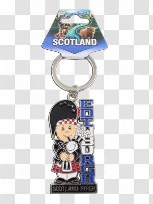 Key Chains Highland Cattle Keyring Tartan Edinburgh - Metal Ring Transparent PNG