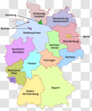 States Of Germany Map Shapefile - File Viewer Transparent PNG