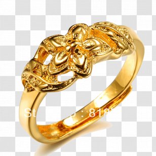 Engagement Ring Wedding Gold Jewellery - Finger - Rings Photos Transparent PNG