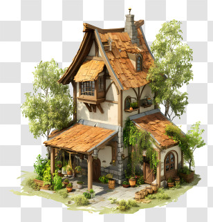 Cottage House - Charming Rustic Cottage Transparent PNG