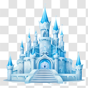 Ice Castle - Fantasy Ice Castle Transparent PNG