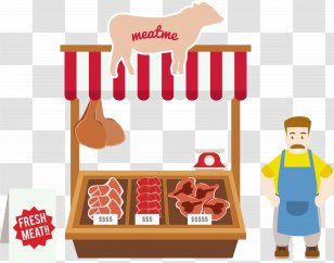 Euclidean Vector Meat Cartoon Clip Art - Drawing - Sell To The Uncle And Shop Transparent PNG