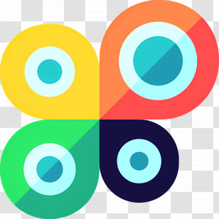 Proportion - Colorful Abstract Circles Transparent PNG