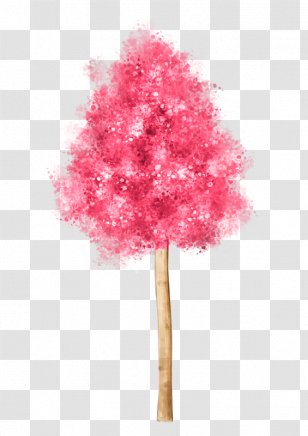 Paper Tree Clip Art - Pink Cherry Transparent PNG