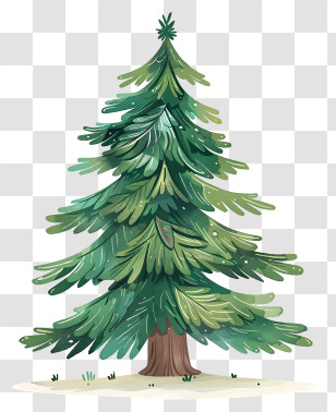Fir Tree - Cute Cartoon Christmas Tree Transparent PNG