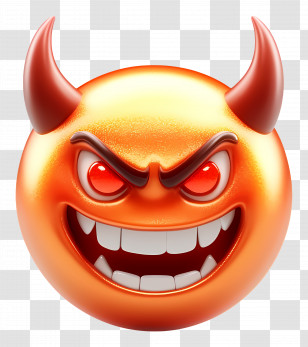 Emoji Devil - Devil Emoji Icon With Evil Expression Transparent PNG