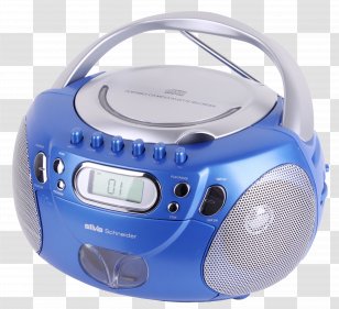 Radio Boombox Purple Blue Compact Disc - Ghetto Blaster Transparent PNG
