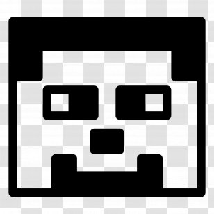 Minecraft Black And White Clip Art - Creeper Transparent PNG
