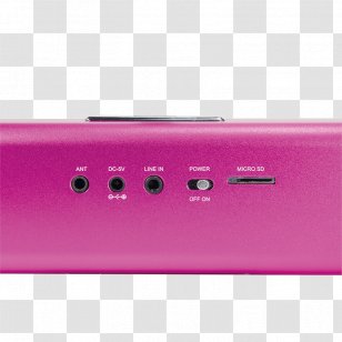 LogiLink DiscoLady Black, SP0038 Electronics MP3 Player Boombox Anti-theft System - Sound Box - Pink Radio Transparent PNG