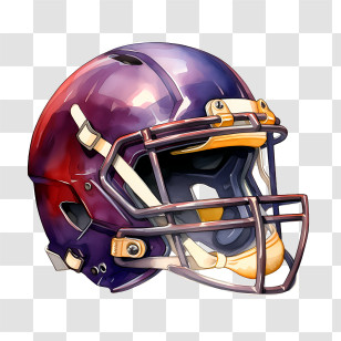 Football Helmet - American Football Purple Helmet Illustration Transparent PNG