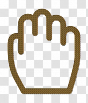 Cursor Lineal Icon Fist Icon Drag Icon Transparent PNG