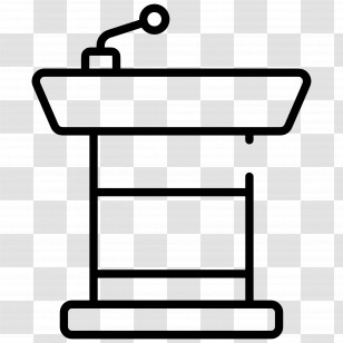Podium - Podium With Microphone For Public Speaking Transparent PNG