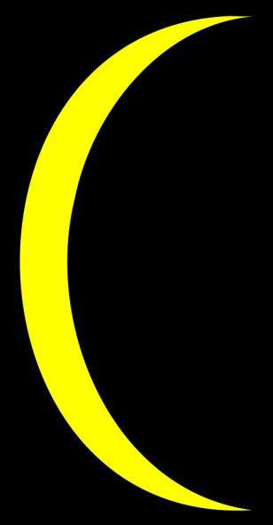 Moon Clip Art - Yellow - Quart Cliparts Transparent PNG
