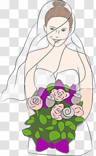 Clip Art Cartoon Purple Bouquet Plant - Flower Cut Flowers Transparent PNG