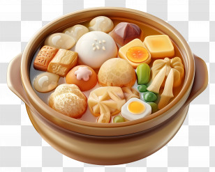 Oden Soup - Assorted Food In Pot Transparent PNG
