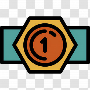 Champion Belt - Number One Medal Award Transparent PNG