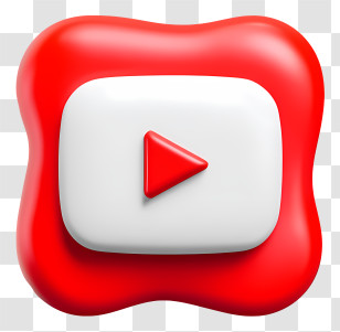 Youtube Logo - 3D YouTube Play Button Transparent PNG