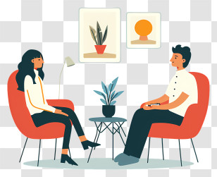 Counseling - Illustration Of A Therapy Session Transparent PNG