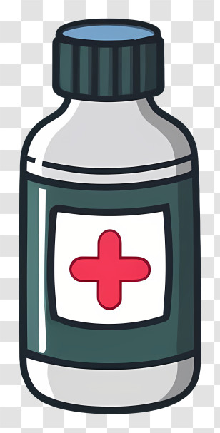 Medical Supplies - Cartoon Medicine Bottle Transparent PNG