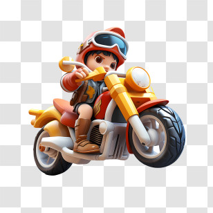 National Motorcycle Ride Day - Kid Riding A Toy Motorcycle Transparent PNG